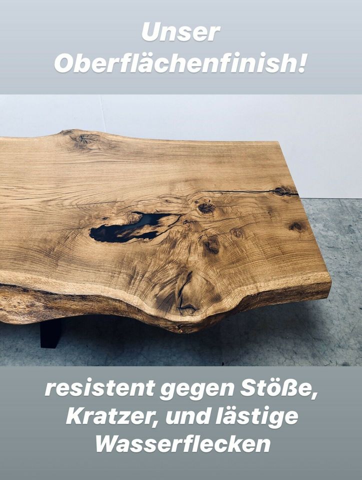 Esstisch Massivholztisch Tisch Baumkante Baumstamm Baumtisch tabl in Oelde