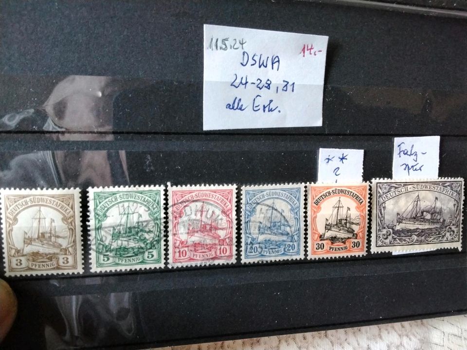 Briefmarken deutsche Kolonien Südwestafrika in Berlin