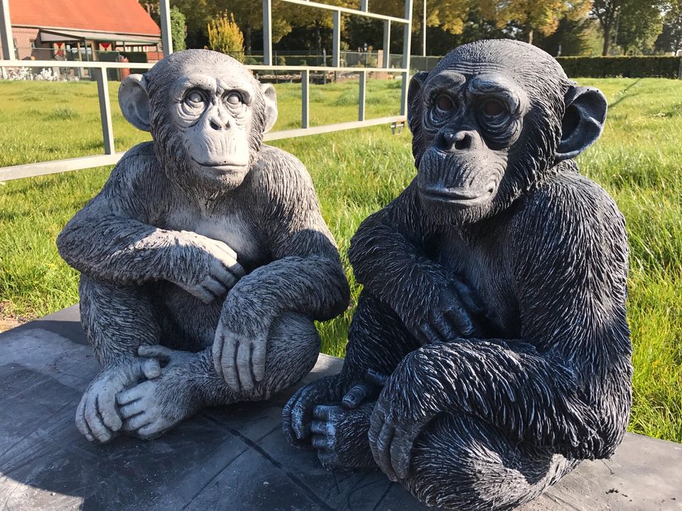 ‼️Schimpanse 52cm Chita Bonobo Steinguss Affe Affen Menschenaffe in Karlsruhe