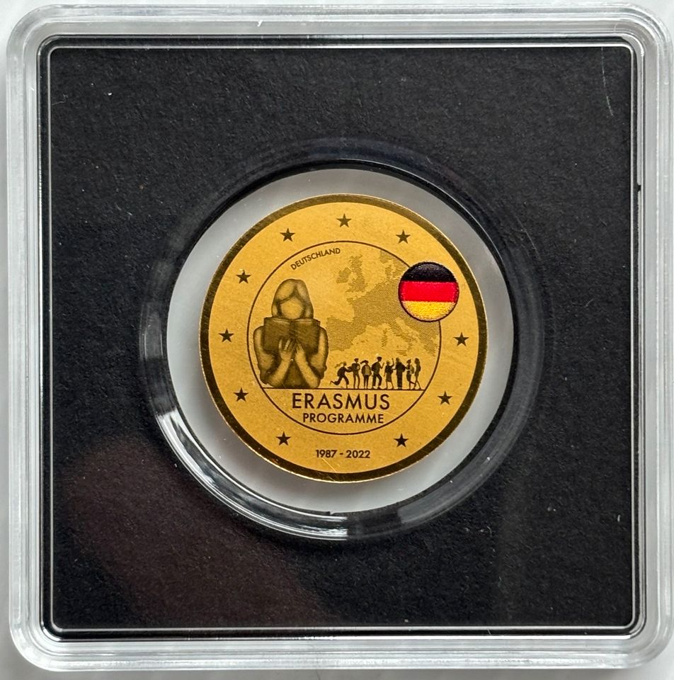 999-er Gold „Erasmus Programm Deutschland“ 1/500 oz Ø 70 mm in Langenfeld