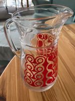 Glaskaraffe 1 Liter mit rotem Muster Rheinland-Pfalz - Kaiserslautern Vorschau