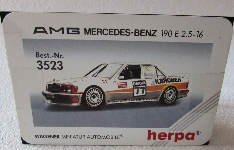 Herpa 3523 AMG MB 190E 2.5-16 Evolution Fritz Kreuzpointner Nr.77 in Berlin