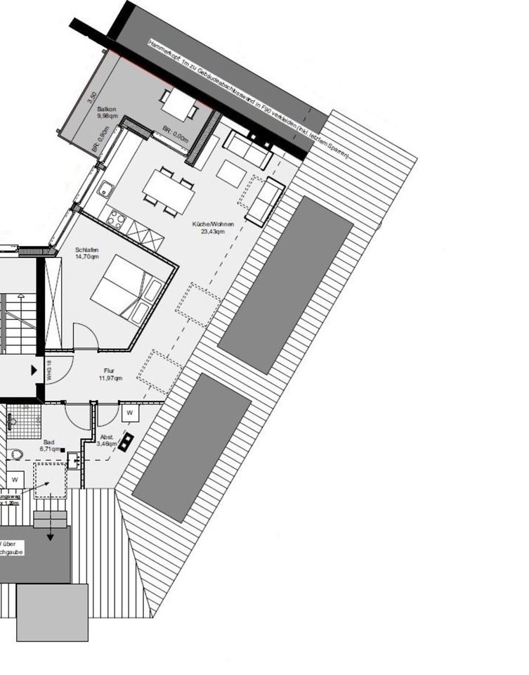 Erstbezug: Hochwertige 2-Zimmer-Wohnung mit Dachterrasse und Klimaanlage in Münster-Hafen