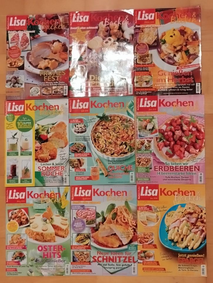 Zeitschrift "Lisa Kochen & Backen" (9 Ausgaben) in Rodgau