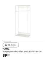 IKEA PLATSA Hängegarderobe, offen, weiß, 80x40x180 cm Pankow - Prenzlauer Berg Vorschau