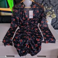 *NEU* Zara Damen Kleid Rüschen Rosen schwarz rot sexy Party Gr XL Berlin - Steglitz Vorschau