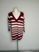 H&M Pullover Gr.2XL Gr.48/50 weiß rot 3/4 Arm V-Ausschnitt Hessen - Gernsheim  Vorschau