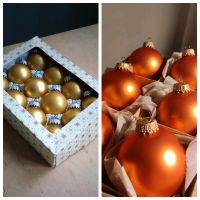 Alte Weihnachtsbaum Kugeln Glas Gold orange Niedersachsen - Bad Bodenteich Vorschau