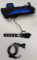 Fahrrad Lampe mit Hupe und Handyhalterung Akku USB LED Powerbank Hessen - Bruchköbel Vorschau