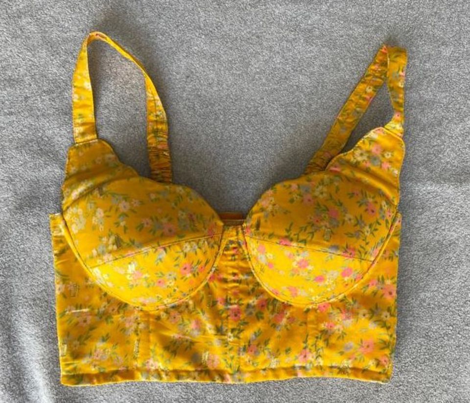 Bustier Corsage Top Oberteil Strandtop gelb Größe 38 neu in Happurg