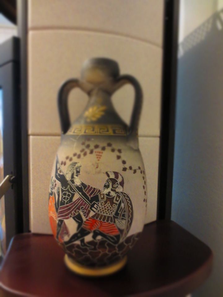 ALTE GRIECHISCHE-ANTIKE-BLUMENVASE*HANDMALEREI*FÜR SAMMLER*VB in Hattenhofen