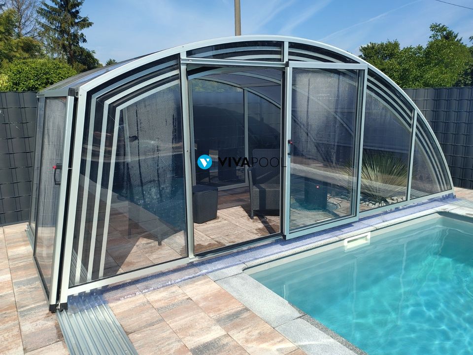 Poolüberdachung Optima ELOX 1090x520cm GFK clear Abdeckung in Frankfurt (Oder)