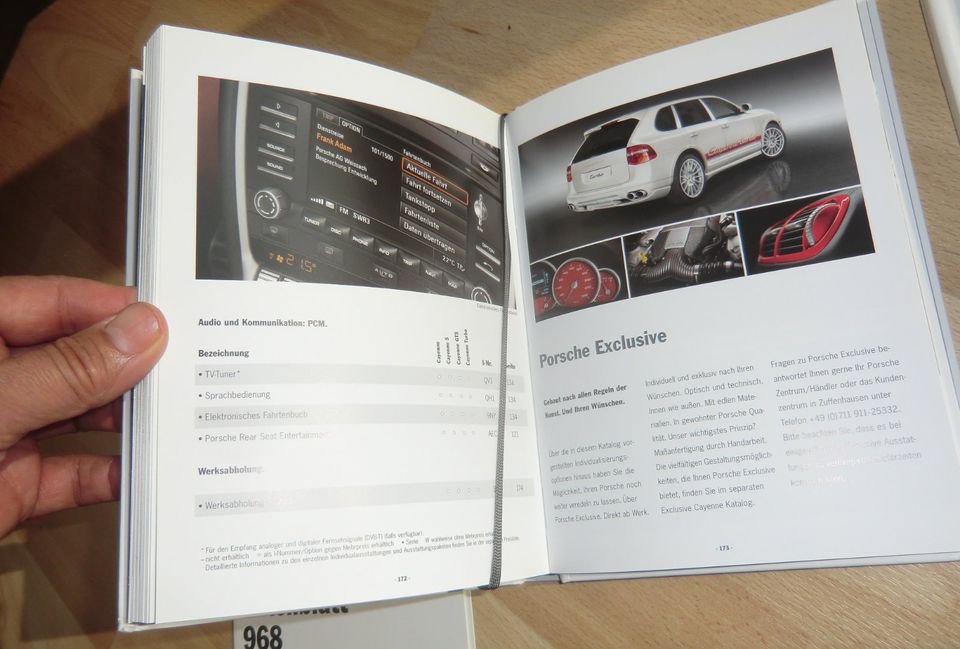 Porsche 968 911 Boxster Cayenne Prospekt Brochure Book Daten in Kropp