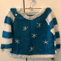 Strickpullover "Schneeflocken" handmade Größe 86-92 Friedrichshain-Kreuzberg - Kreuzberg Vorschau