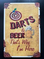 Blechschild " Darts & Beer " Deko Bar Fun Düsseldorf - Garath Vorschau