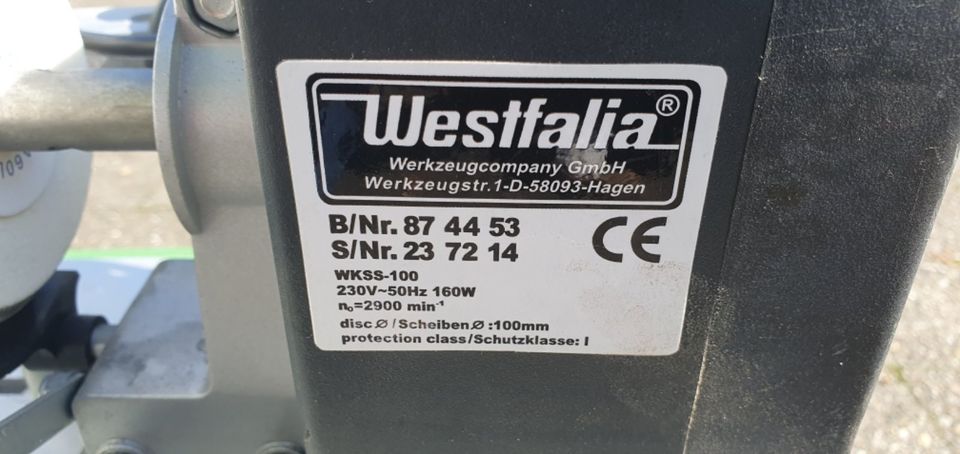 Westfalia Motor-Kreissägeblatt-Schärfgerät 160 W in Soest