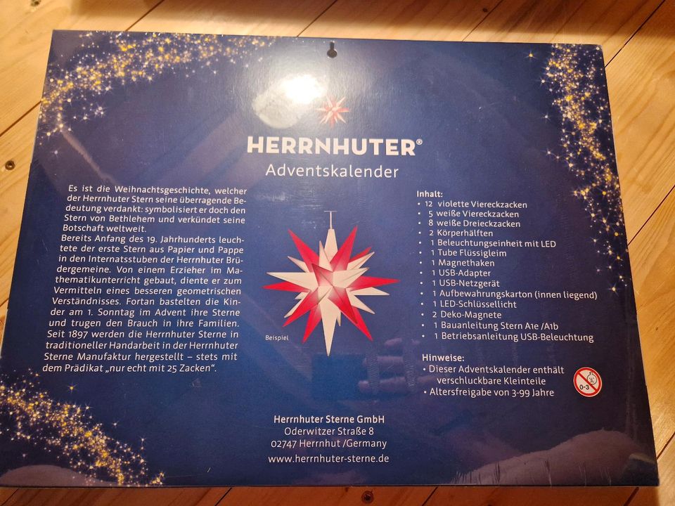 Herrnhuter Sterne Kalender 2023/2022 Orange/Weiß & Lila/Weiß in Großenhain