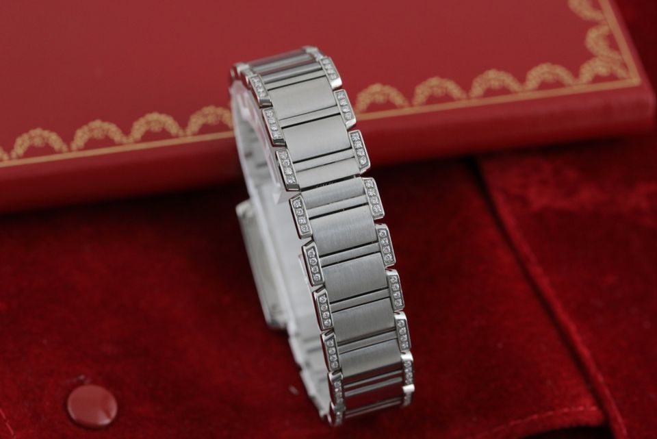 Cartier Tank Francaise mit Besatz ref.2384 in Bonn