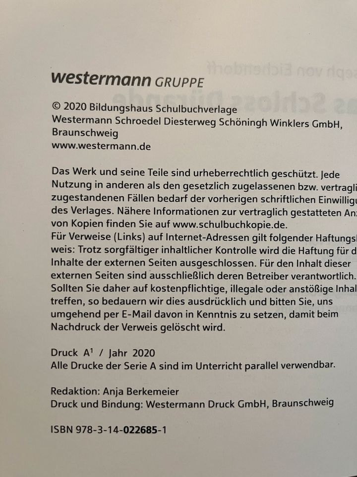 Das Schloss Dürande - EinFach Deutsch Textausgabe (Schöningh) in Weimar