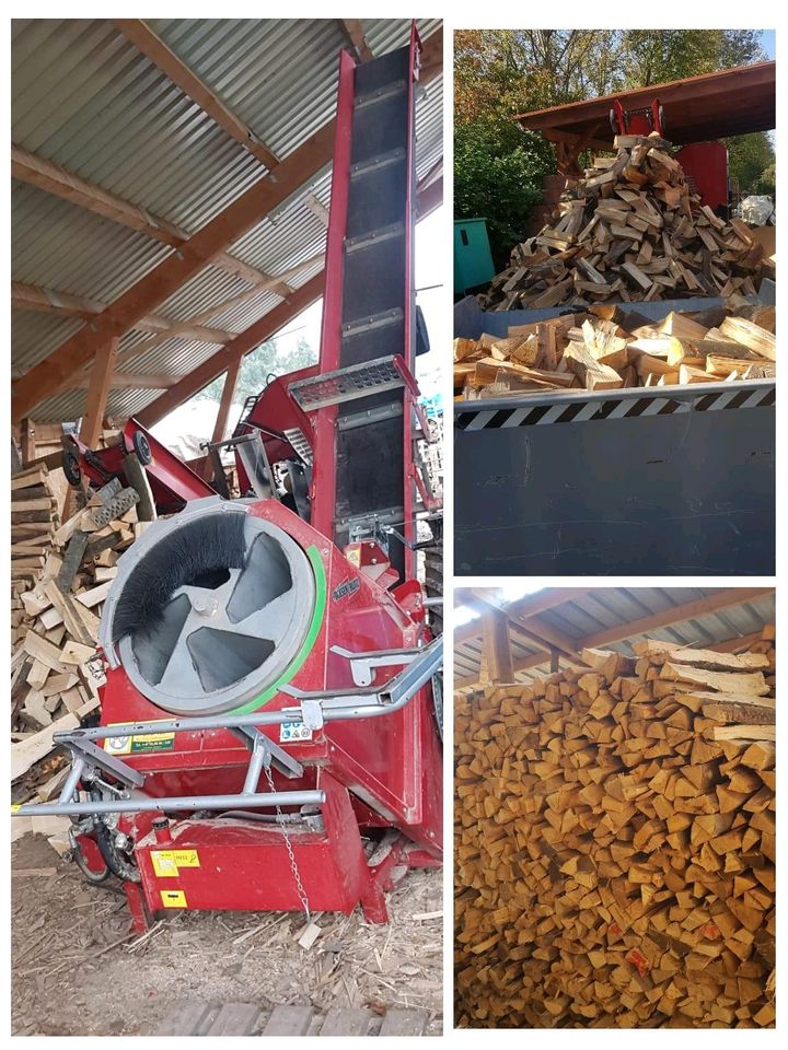 Lohnspalten, Lohnsägen, Brennholzaufbereitung in Kalbach