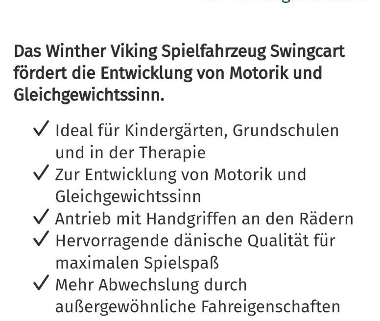 Winther VIKING Swingcart Fahrzeug Kindergarten Qualität NP 350€ in Friedberg (Hessen)