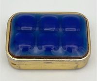 Vintage Pillendose Schmuckbox Retro Blau Relief Schatulle RAR Schwerin - Altstadt Vorschau