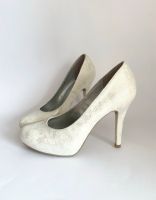 Graceland High Heels Pumps weiß Glitzer Muster Gr38 Bayern - Fürth Vorschau