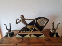Alte antike Art Deco Skulptur Figurenuhr Diana Göttin d. Jagd rar Saarland - Quierschied Vorschau