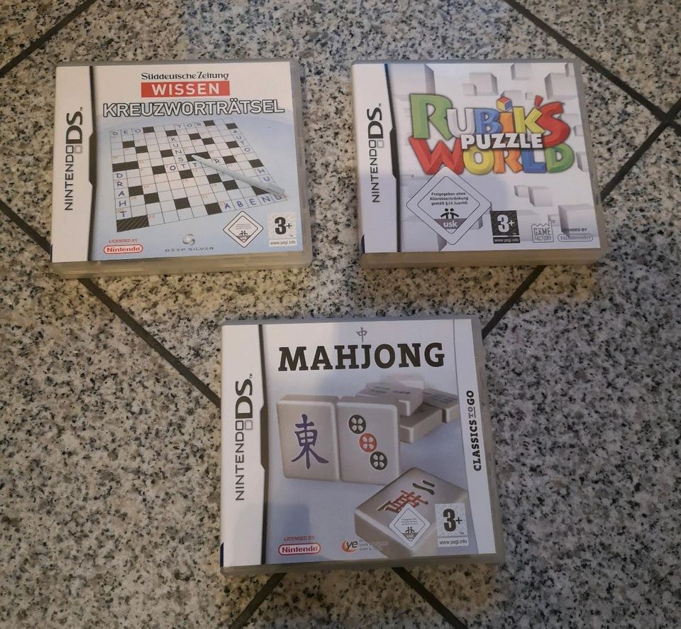 Nintendo DS Rätsel Spiele, Kreuzworträtsel, Mahjong, Rubiks in Essen