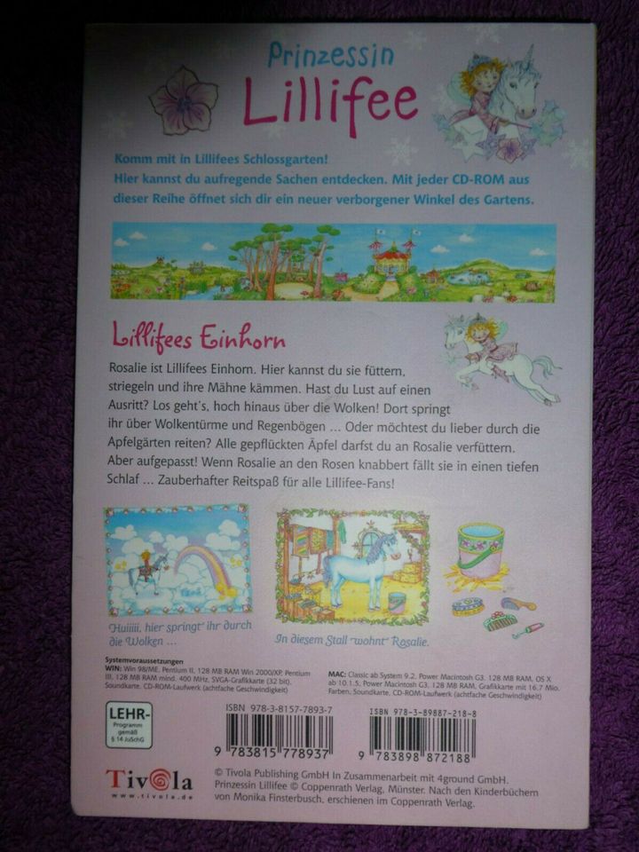 Prinzessin Lillifee Lillifees Einhorn CD Rom Spiel in Groß Vollstedt