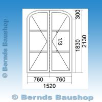 Haustür Holz mit Segmentbogen | weiß | NEU | zwei Flügel | sofort verfügbar | UB731 Brandenburg - Perleberg Vorschau