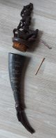 Antikes handgefertigtes Wasserbüffelhorn aus Sumatra inkl. Deckel Nordrhein-Westfalen - Neuss Vorschau
