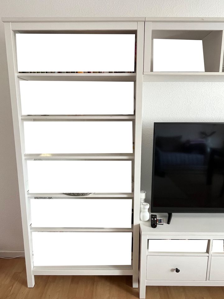 Ikea Hemnes Wohnwand wandregal tv board Weß, Wohnzimmermöbel in Düsseldorf