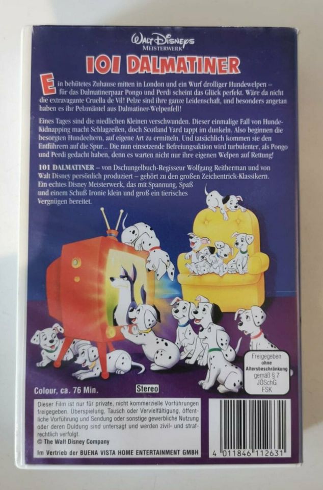 Verkaufe Disney Meisterwerke 101 Dalmatiner VHS mit Hologramm in Braunschweig