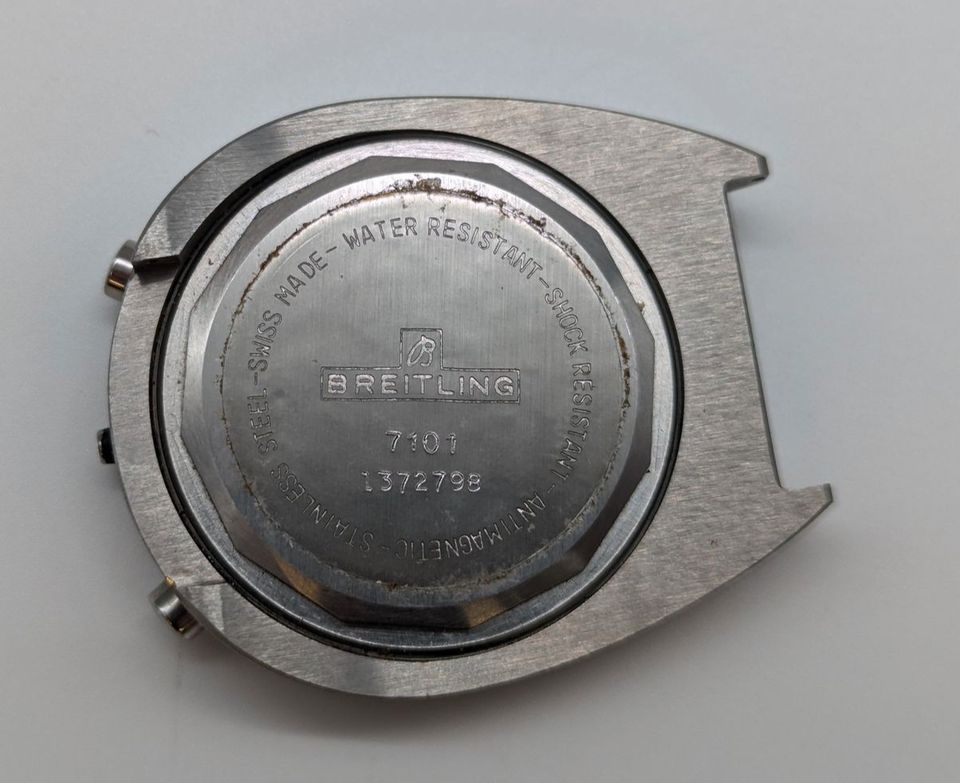 BREITLING VINTAGE BULLHEAD GEHÄUSE CASE STAHL STEEL RAR 7101 in Kiel