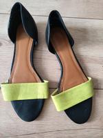 Retro Neon gelb / Schwarz Sandalen von H&M in Größe 36 Berlin - Treptow Vorschau