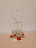3 Teelichthalter, Kerzenständer, Metall, Herz, Rosen Dithmarschen - Heide Vorschau