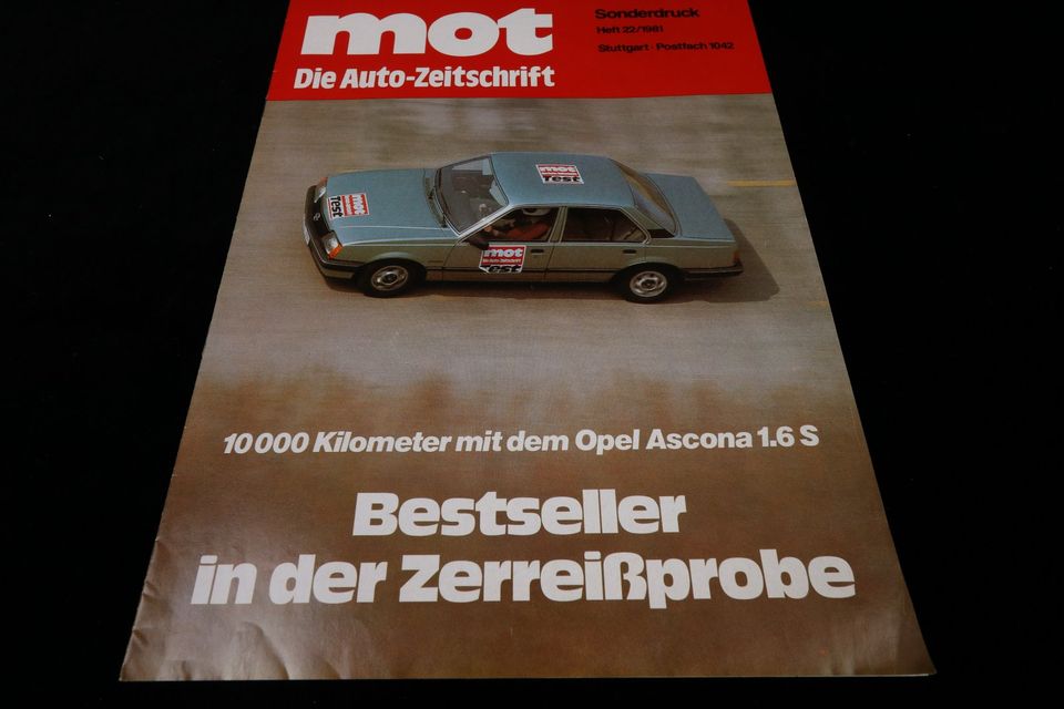 mot Sonderdruck Heft 22/1981 und Heft 6/1982 Audi 80, Opel Ascona in Hünxe