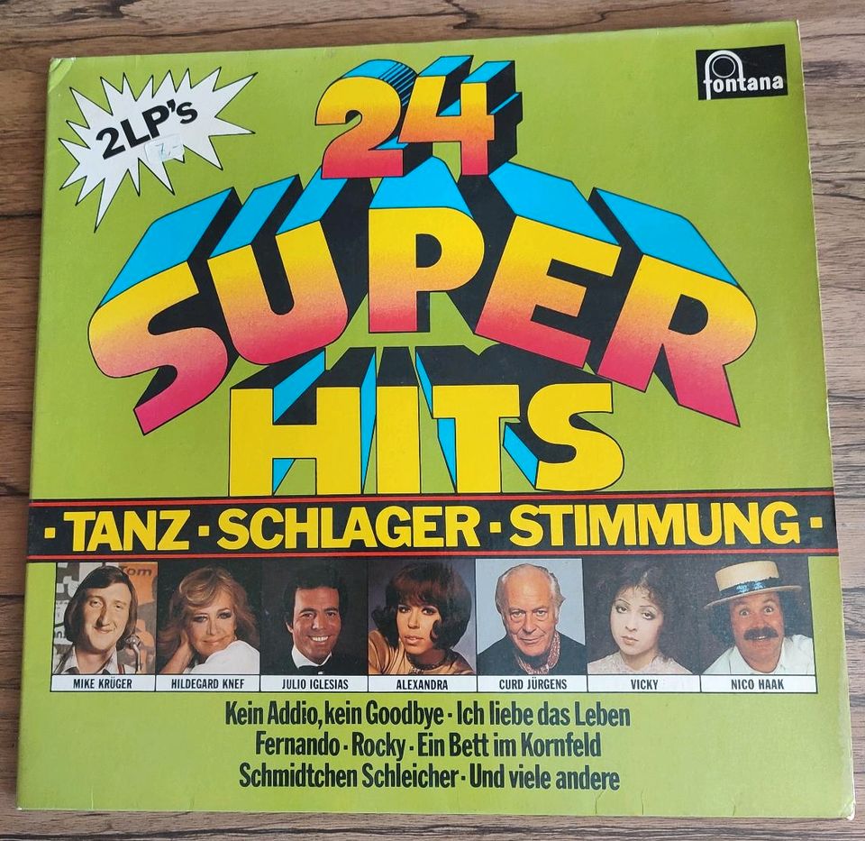 LP Schallplatte 24 Superhits Tanz Schlager Stimmung in Ebern