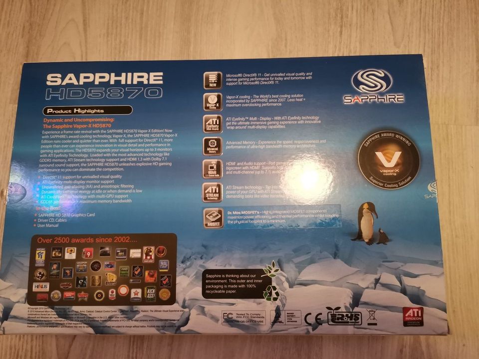 Sapphire Radeon HD 5870 1GB, incl OVP Zubehör, sehr guter Zustand in Braunschweig