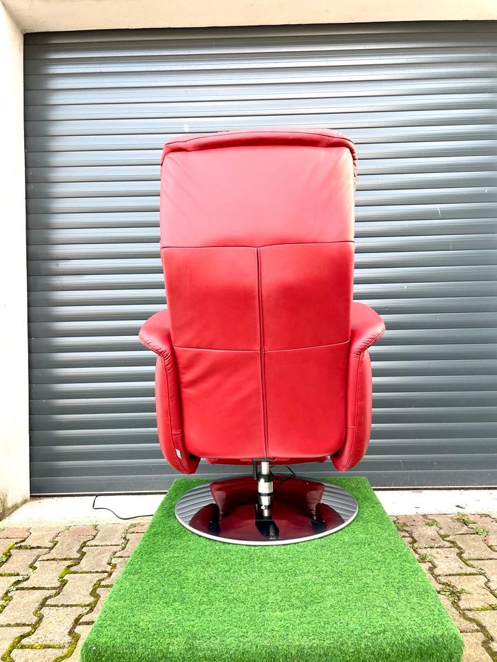 Ewald Schillig Leder Relaxsessel elektrisch verstellbar, drehbar in Bensheim