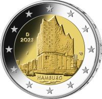 5 x 2 Euro Münze HAMBURG ELBPHILHARMONIE ADFGJ 2023 Deutschland Friedrichshain-Kreuzberg - Friedrichshain Vorschau