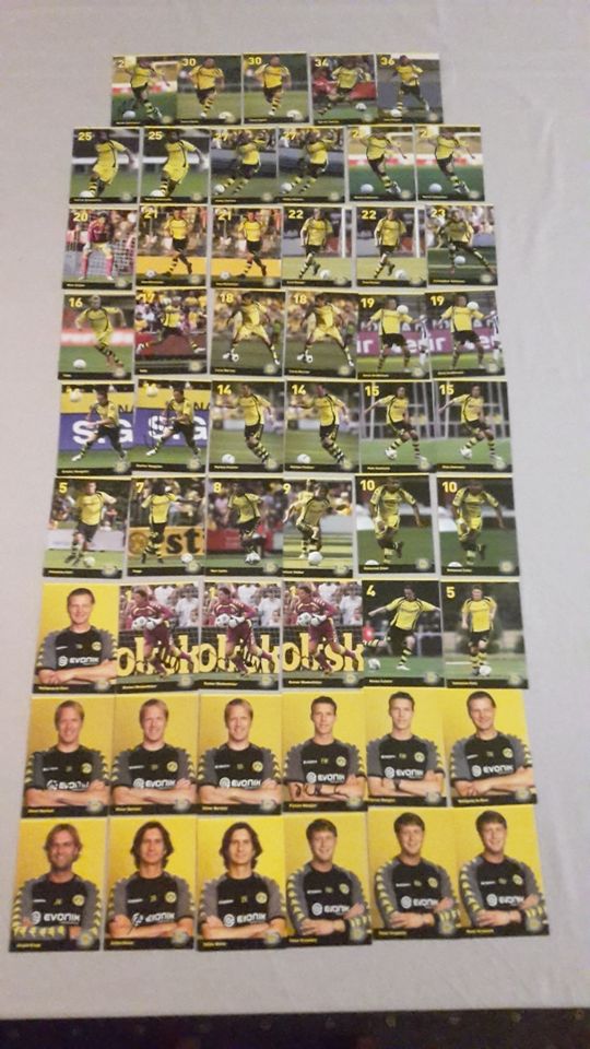 ca. 300 x BVB Autogrammkarten Borussia Dortmund 1982 - 2021 in Jerxheim