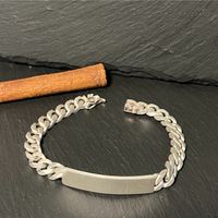 Armband mit Gravurplatte 925er Silber Silberschmuck S314 Berlin - Schöneberg Vorschau