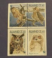 Schöne Briefmarken 4 Stück Eulen Aland Nordrhein-Westfalen - Hiddenhausen Vorschau