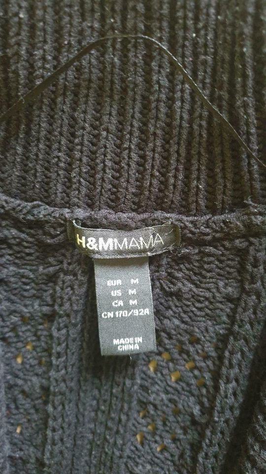 Umstandsweste Umstandsmode Weste schwarz H&M Mama M mit Gürtel in Cham