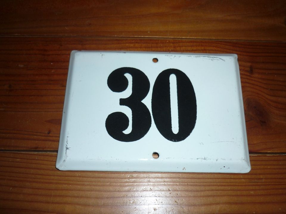 Emailhausnummer Nr. 30 Hausnummer Nummer Emailschild Schild Zahl in Zettingen