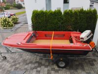 Motorboot Fiberline G12 mit Motor Johnson 50 PS und Thule-Trailer Baden-Württemberg - Neuenstadt Vorschau