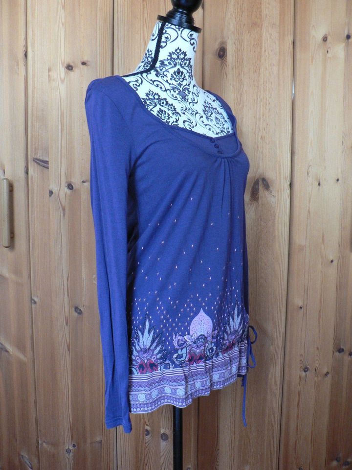 Esprit EDC Langarm-Shirt Bluse Tunika lila oriental Gr. S/36 in Marburg