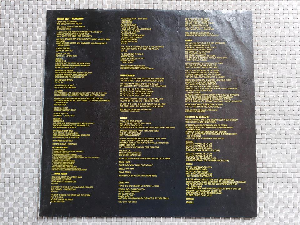 Falco Wiener Blut Schallplatte Vinyl LP in Saldenburg